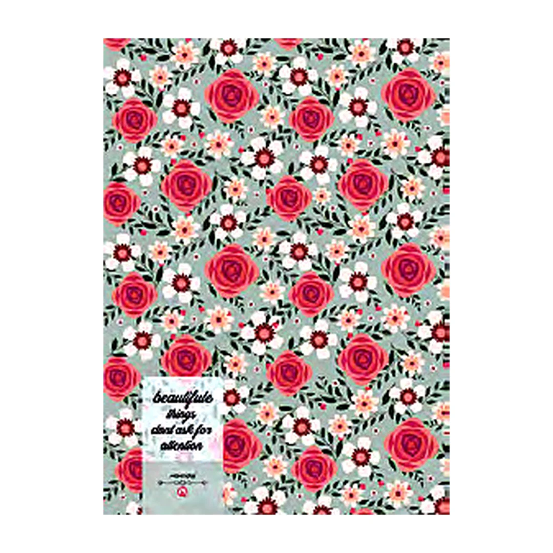 دفتر سیمی طلقی طرح گل نهال 60 برگ