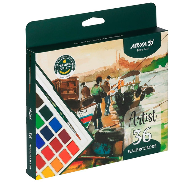 آبرنگ ۳۶ رنگ آرتیست آریا