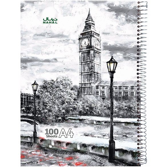 دفتر سیمی جلد مقوایی کارتونی نهال 100 برگ