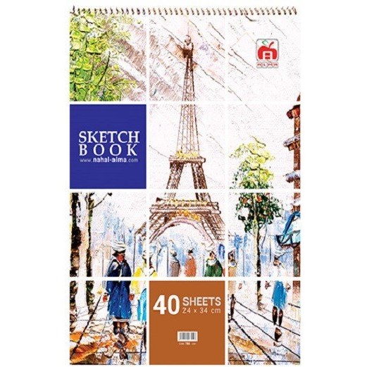 دفتر طراحی کاغذ سفید خارجی 24x34 نهال 40 برگ