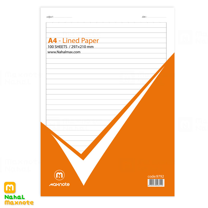 کاغذ خطدار A4 100 برگ