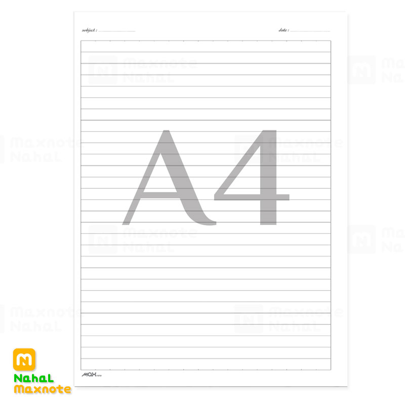 کاغذ خطدار A4 1000 برگ